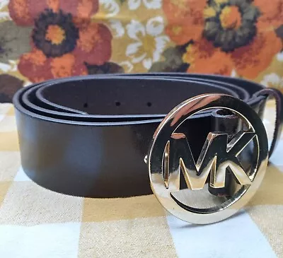 MICHAEL KORS Womens Brown  Belt Genuine Leather Gold Hardware Size Large • $11.80