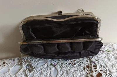 £5 • Buy Leko London Black Evening Bag With Detachable Chain  Strap Making Into Clutch Ba