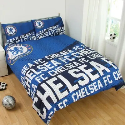 £22.99 • Buy OFFICIAL CHELSEA FOOTBALL CLUB IMPACT DUVET COVER SET DOUBLE 200x200cm **NEW**