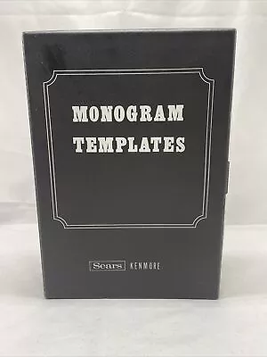 Vintage Sears Kenmore Sewing Machine Monogram Templates Case A-Z. • $13.49