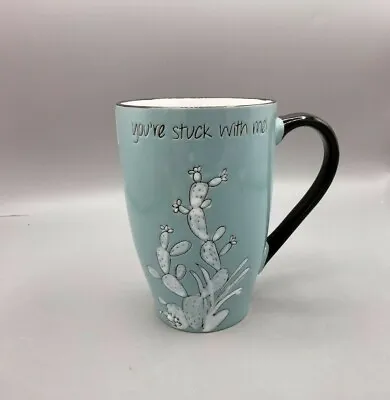 £14.33 • Buy Spectrum Designz COFFEE MUG Tall Seafoam Raised Embossed YOU ARE STUCK WITH ME 