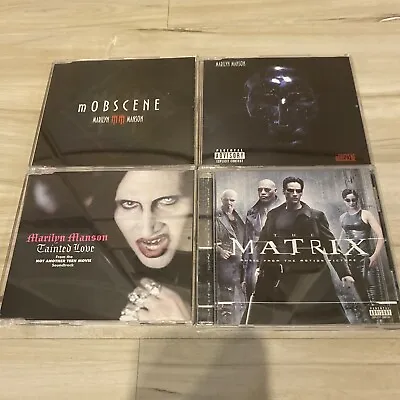Marilyn Manson 4 CD LOT 3 IMPORTS Tainted Love Mobscene 2 Versions - Matrix SDTK • $32