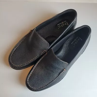 Men's Born Concept B.o.c Slip-on Merton Loafers 10.5 Black Leather Shoes A03203 • $28.99
