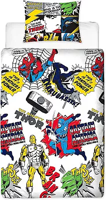 Marvel Avengers Reversible UK Single (US Twin) Polyester Duvet Cover Set • $26.72