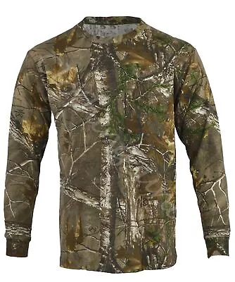 Mens Jungle Print Camouflage Army Combat  Long Sleeve T Shirt Fishing Hunt M-5XL • £7.90