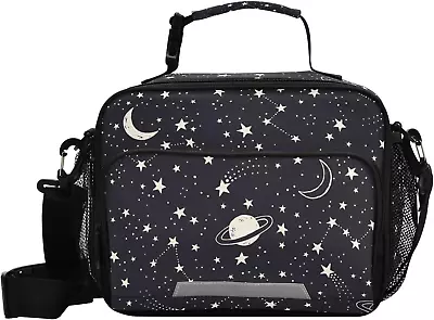 Black Planet Kids Lunch Bag Lunch Box Organizer Double Insulated Lunch Holder Wa • $44.99