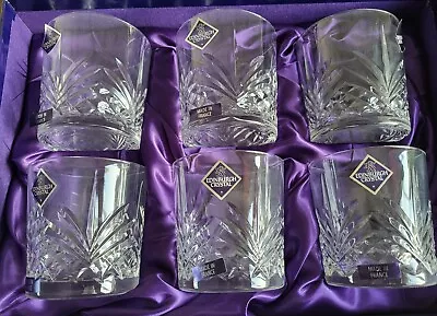 Set Of 6 Edinburgh Crystal Whisky Tumblers In Presentation Box. Unused Gift • £25