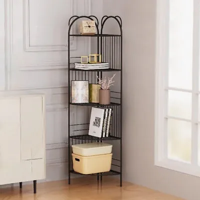 3/5 Tier Corner Shelf Ladder Shelving Unit Display Bookshelf Storage Rack • £23.95