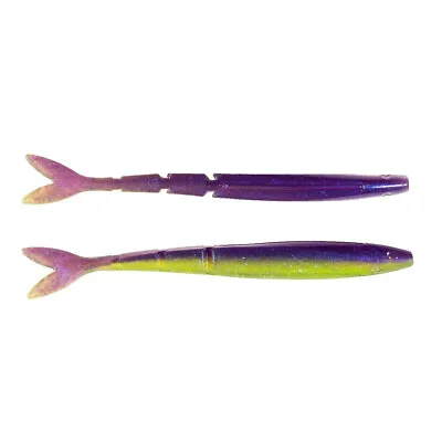 New 5 Pack Of 6 Inch Zman DarterZ Soft Plastic Fishing Lures-Purple Death • $19.99