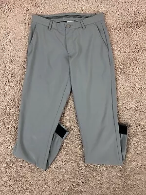 Primo Gray Chino Performance Golf Ankle Zip Stretch Jogger Pants Men’s Size 30 • $34.99