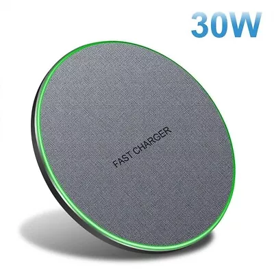 $14.50 • Buy Slim Fast Wireless Charger 30W Charging Mat For Apple IPhone 14 13 Pro Max 12 XS