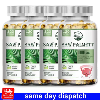 Saw Palmetto Extract 1000mg Prostate Supplement Urinary Men Health 120 Capsules • $21.99