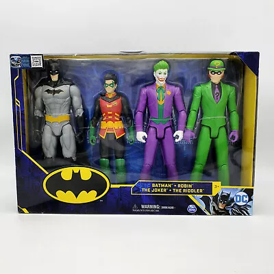$30 • Buy DC Universe Batman Robin Joker Riddler 12  Action Figure Pack Spin Master Toys