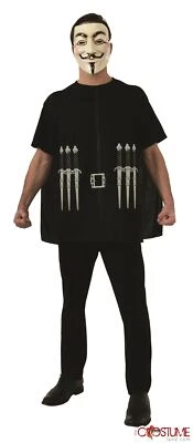 $39.99 • Buy V For Vendetta Men Costume Halloween Fancy Dress Up Party TV And Movie Outfit 