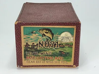 $49.99 • Buy Vintage Olympic Level Wind Bait Casting Reel No. 71 W/ Original Box
