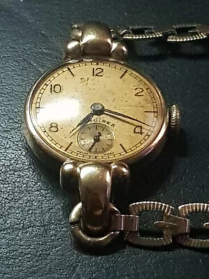 Rare Vintage Longines Ladies Wtch 9ct Gold Case & Rolled Gold Strap Working  • £399