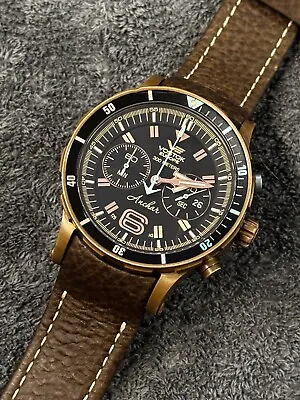 Vostok Europe Anchar Submarine Limited Edition Bronze Chronograph Miyota 6s21 • $445