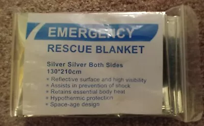 Emergency Rescue Space Thermal Mylar Blanket 130 X 210 NEW Free Shipping • $4.99