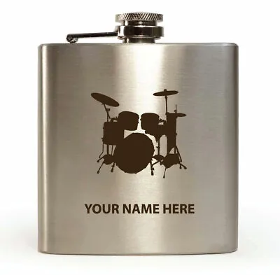 £8.49 • Buy Personalised Hip Flask Drum Kit# 6oz