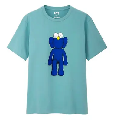 KAWS X Uniqlo Blue BFF Tee Green Size XS 2019 • £49.99