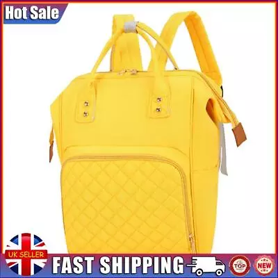 Pure Color Mommy Travel Backpacks Nylon Large Maternity Nappy Bags (Yellow) • £8.69