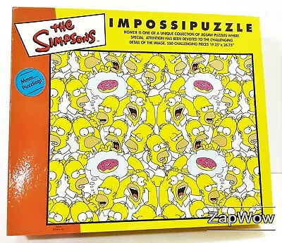 HOMER IMPOSSIPUZZLE DONUTS 2003 SIMPSONS 550 Piece Jigsaw New Sealed TV 2000s • £49.99