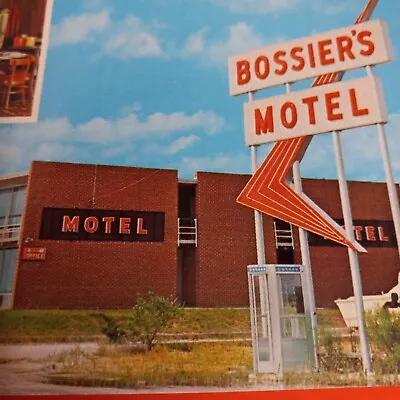 Pearlington Louisiana Postcard Bossier's Motel Restaurant & Marina Mississippi • $4.99