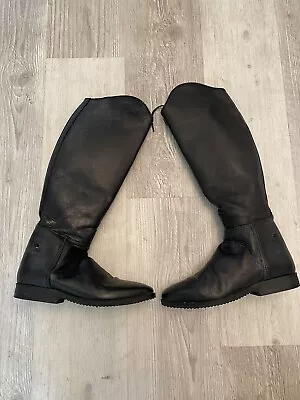 Mountain Horse Side Zip 18” Equestrian Riding Boots Women 6 Black Used EUR 37 • $70