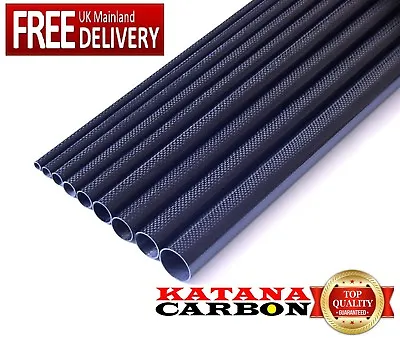 1 X 3k Carbon (10Fiber Tube OD 10mm X ID 8mm X 1000mm (1 M)(Roll Wrapped) Fibre  • £13