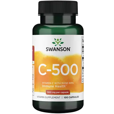Swanson Vitamin C With Rose Hips 500 Mg 100 Count • $7.98
