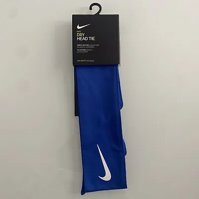 Nike Men's Women's Unisex Dri-Fit Dry Head Tie Headband OSFM - Royal Blue NWT • $15.99