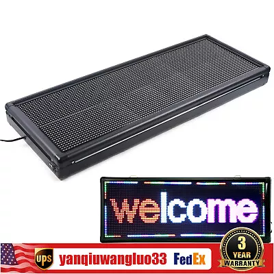 40“ X15” LED SIGN 3 COLOR PROGRAMMABLE LED SCROLLING MESSAGE BOARD SIGN • $105