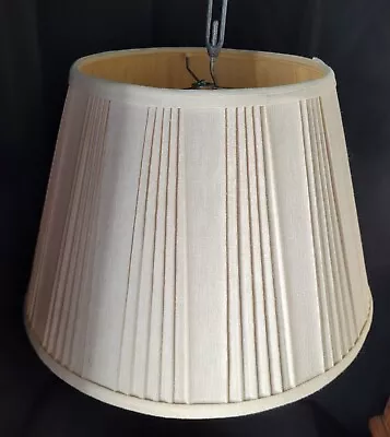 Vintage Empire Fabric Ivory Lamp Shade Pleated 10h X15d  • $38