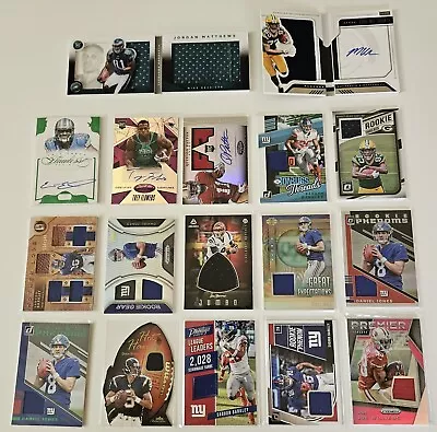 $10 • Buy Huge NFL 100 Card Count Box Lots Autographed Memorabilia Game Used Base Rc