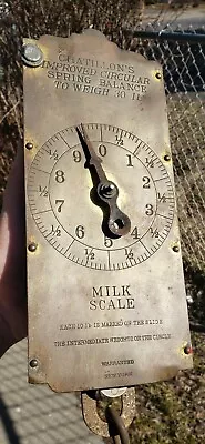 Antique Vintage Chatillon's Brass Milk Scale Polished Grocery Barn Kitchen Farm • $94.95