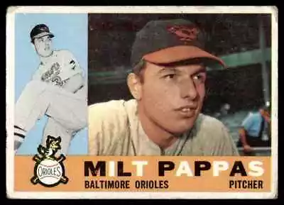 1960 Topps Milt Pappas Baltimore Orioles #12 • $3.50