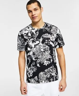 Inc International Concepts Mens Zebra Paisley T-Shirt - Deep Black/Size M • $19.87