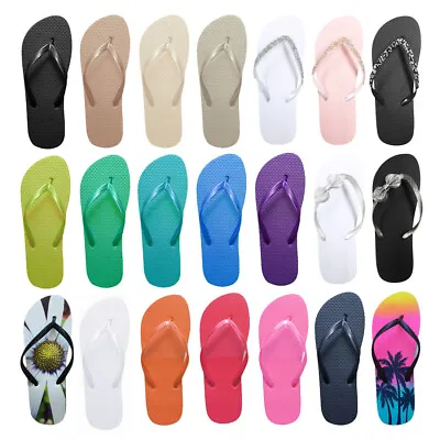 New Beach Flip Flops Jelly Flipflops Sandals Shoes Size Light Spa Ladies Mens • £5.99
