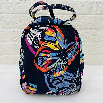 Vera Bradley Navy Blue Butterfly Flutter Blue Quilted Insulated Lunch Bag •READ‼ • $13.95