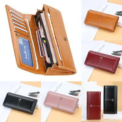 $12.69 • Buy Women Wallet Long Leather Clutch Credit Card Holder Purse Cell Phone Bag Handbag