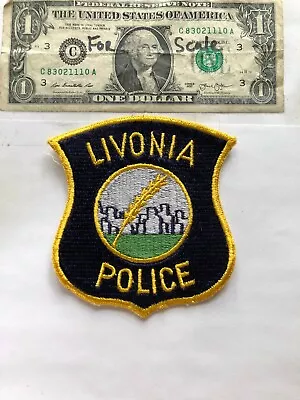 Livonia Michigan Police Patch Un-sewn Great Condition   • $10.75