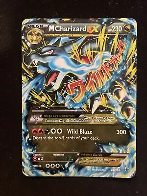 Pokemon Card - MEGA M Charizard EX (X) - XY Flashfire 69/106 Ultra Rare 2014 LP • $54.99