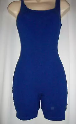 Vtg Jacques Moret Blue Bodysuit Leotard Biketard Unitard M • $20