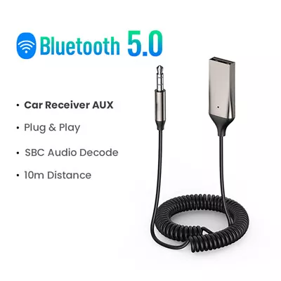 3.5mm Aux Bluetooth 5.0 Audio Receiver Car USB Dongle Cable Adapter Transmitter • $9.99