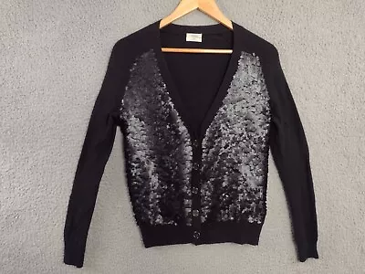 Madewell Wallace Sweater Cardigan Womens XS V-Neck Sequin  Buttons Wool Blend  • $19.99