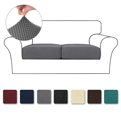 Jacquard Stretch Sofa Seat Cushion Covers Soft Anti-slip Chair Couch Slipcovers • $8.99