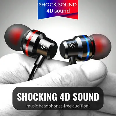 3.5mm HIFI Super Bass Headset In-Ear Earphone Stereo Earbuds Headphone Wired Mic • $2.95