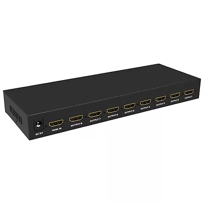 1x8 8-Port 4K UHD HDMI Video Splitter Amplifier Repeater Box Hub - 1-In 8-Out • $35.90