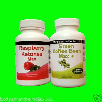 90 Raspberry Ketones & Green Coffee Bean Extract Capsules • £10.98