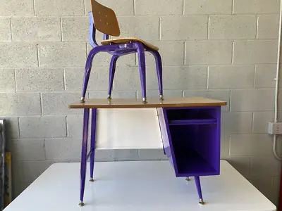 American Seating Company Kid's Desk  Purple And White • $650